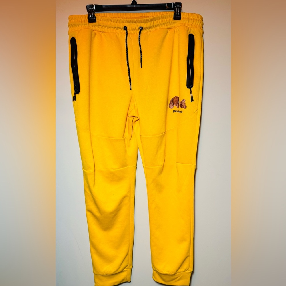Palm Angels Men’s 3x NWOT joggers Bear Yellow SOLD OUT Matching hoodie available